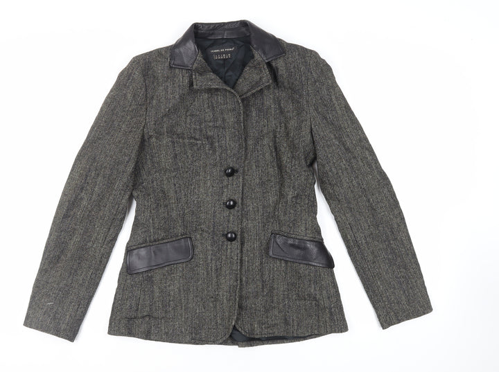 Isabel de Pedro Womens Green Jacket Blazer Size 12 Button