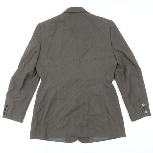 Richards Womens Green Jacket Blazer Size 14 Button