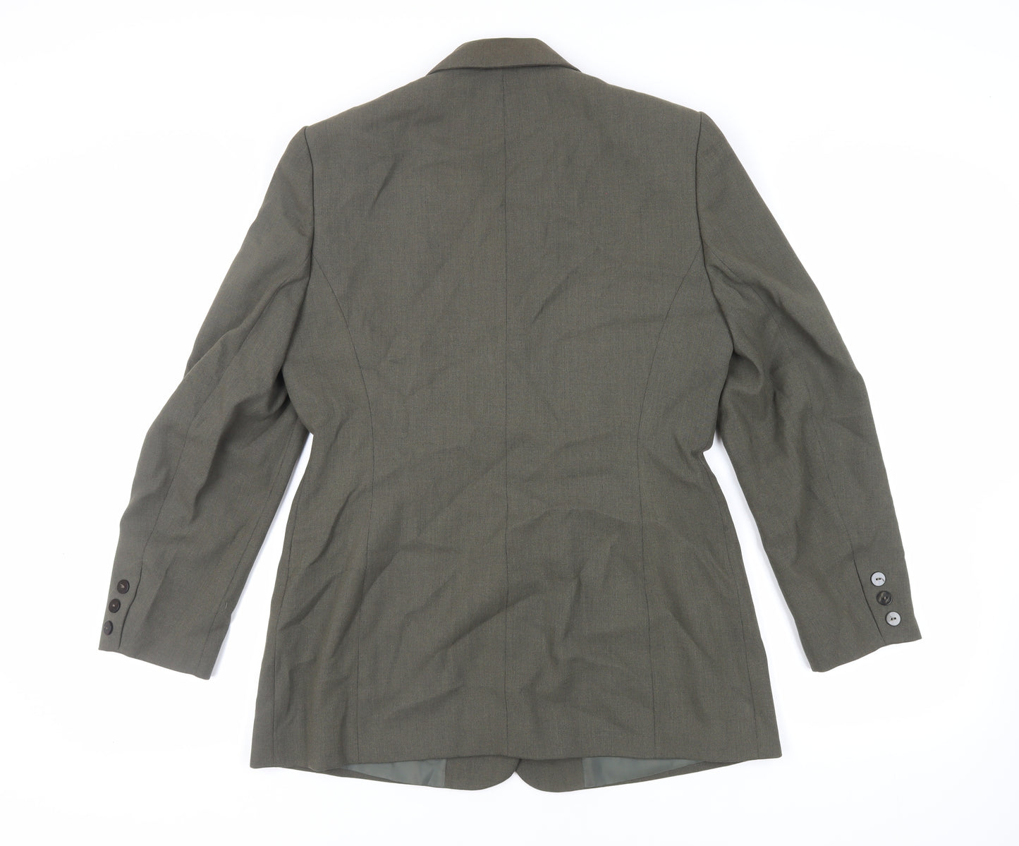 Richards Womens Green Jacket Blazer Size 14 Button