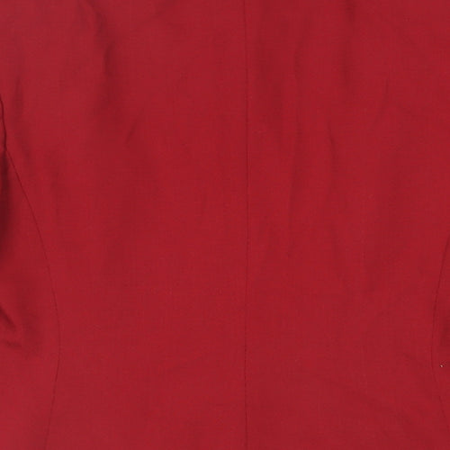 Alexon Womens Red Jacket Blazer Size 10 Button - Vintage