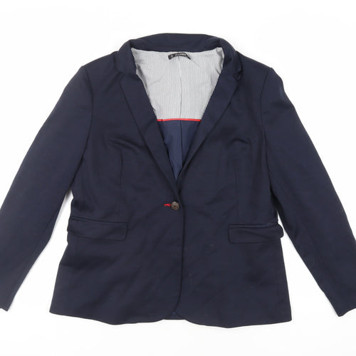 Dunnes Stores Womens Blue Jacket Blazer Size 18 Button