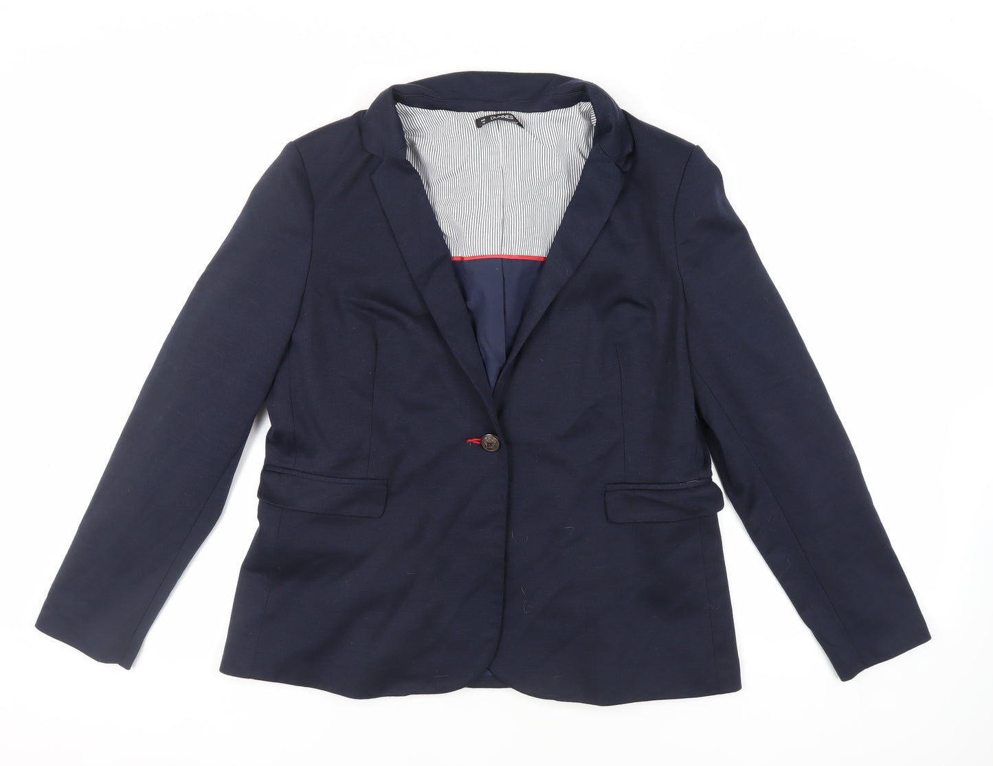 Dunnes Stores Womens Blue Jacket Blazer Size 18 Button