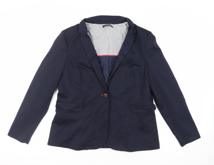 Dunnes Stores Womens Blue Jacket Blazer Size 18 Button