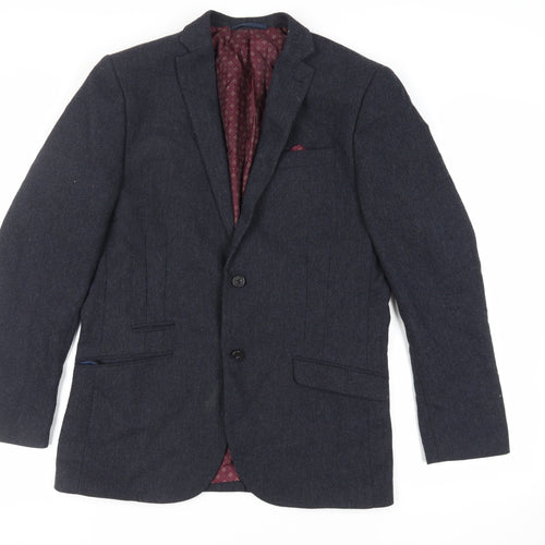 NEXT Mens Grey Polyester Jacket Suit Jacket Size 40 Regular