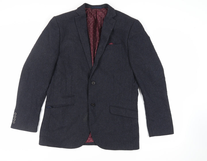 NEXT Mens Grey Polyester Jacket Suit Jacket Size 40 Regular