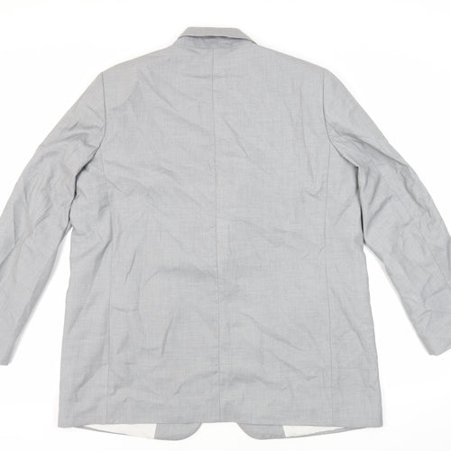 H&M Womens Grey Jacket Blazer Size L Button