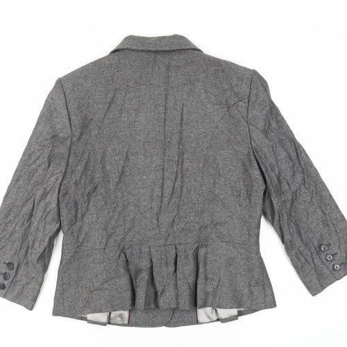 Episode Womens Grey Jacket Blazer Size 16 Button