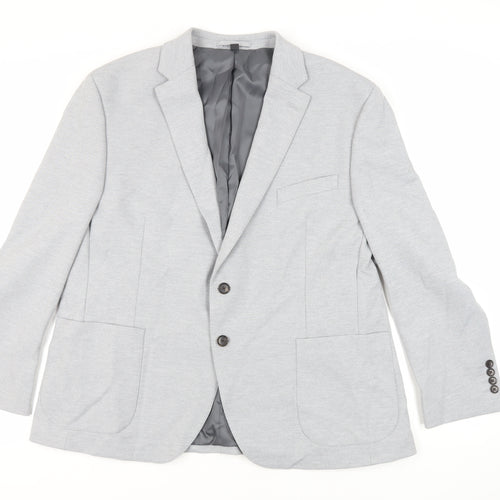 Marks and Spencer Mens Grey Polyamide Jacket Suit Jacket Size 46 Regular
