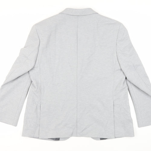 Marks and Spencer Mens Grey Polyamide Jacket Suit Jacket Size 46 Regular