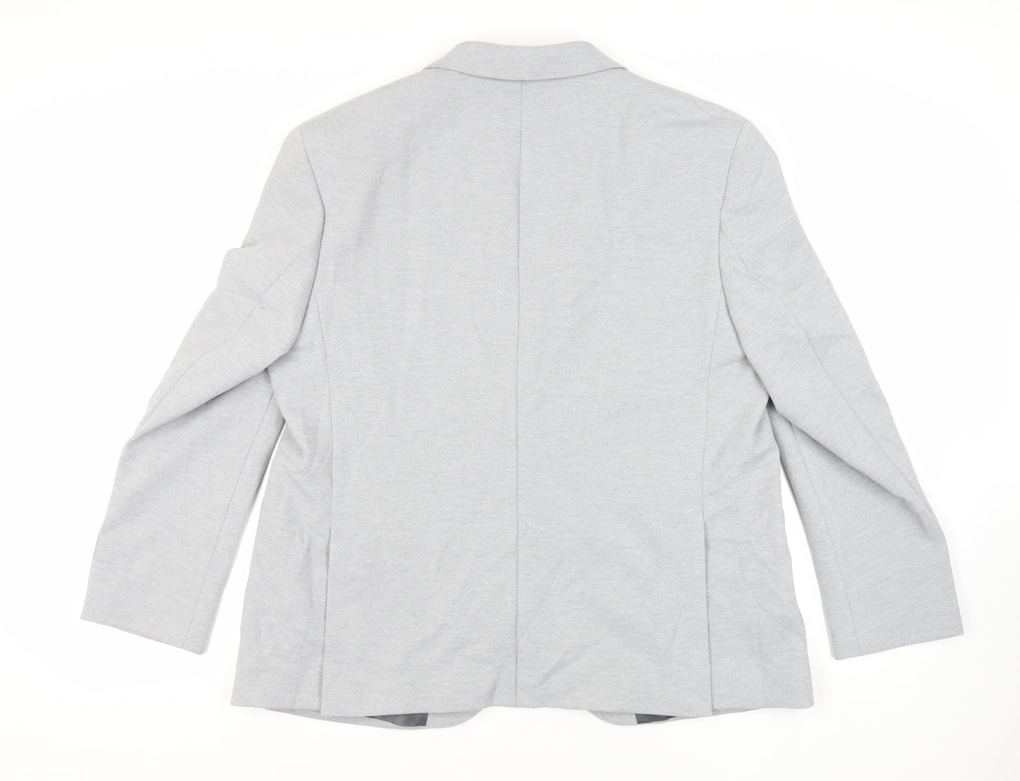 Marks and Spencer Mens Grey Polyamide Jacket Suit Jacket Size 46 Regular