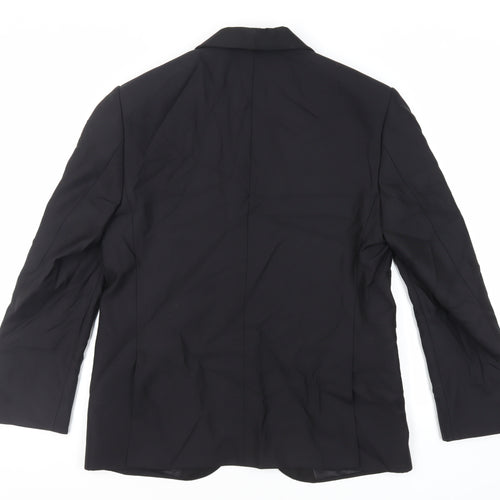 Marks and Spencer Mens Black Wool Tuxedo Suit Jacket Size 40 Regular