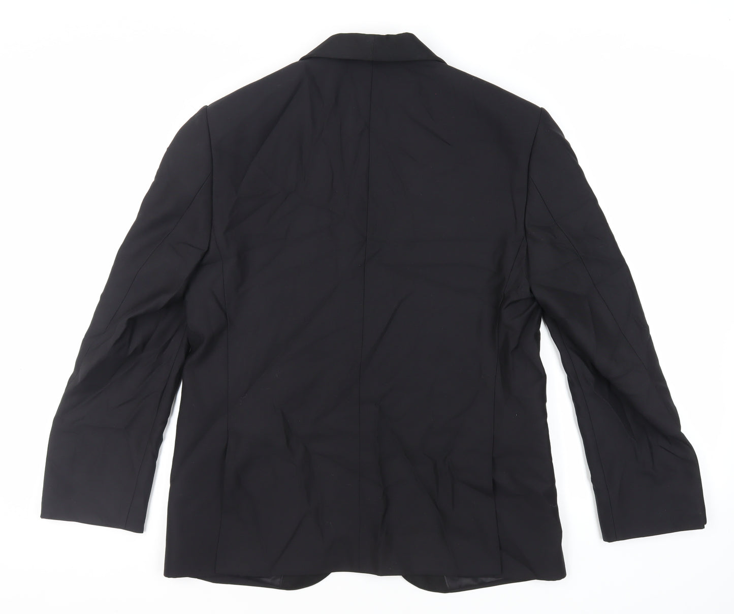 Marks and Spencer Mens Black Wool Tuxedo Suit Jacket Size 40 Regular