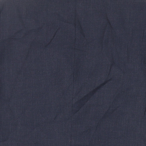 Burton Mens Blue Polyester Jacket Suit Jacket Size 38 Regular
