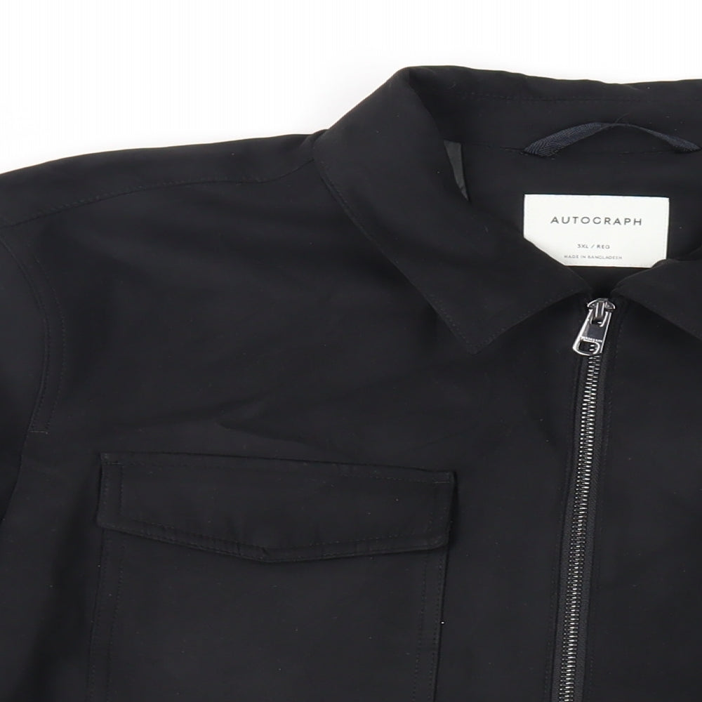 Autograph Mens Black Jacket Size 3XL Zip