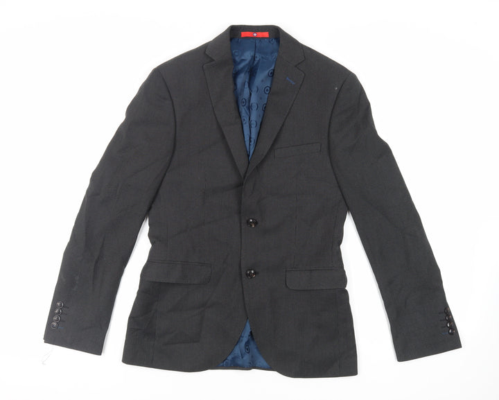 Lambretta Mens Grey Polyester Jacket Suit Jacket Size 36 Regular