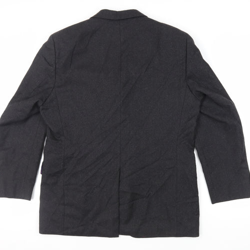 Linea Mens Grey Wool Jacket Blazer Size 40 Regular