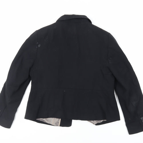 Marks and Spencer Womens Black Jacket Blazer Size 14 Button