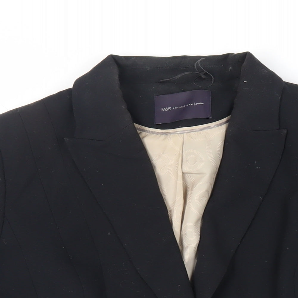 Marks and Spencer Womens Black Jacket Blazer Size 14 Button