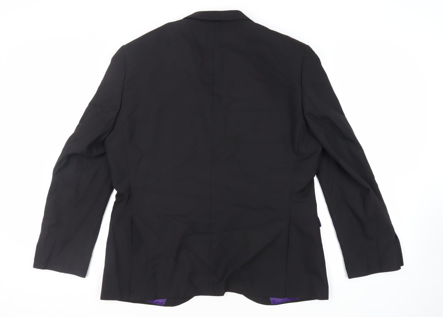 Ventura Mens Black Polyester Tuxedo Suit Jacket Size 46 Regular