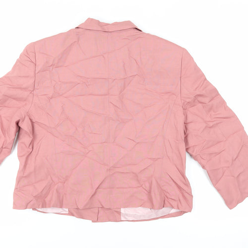 Monsoon Womens Pink Jacket Blazer Size 18 Button