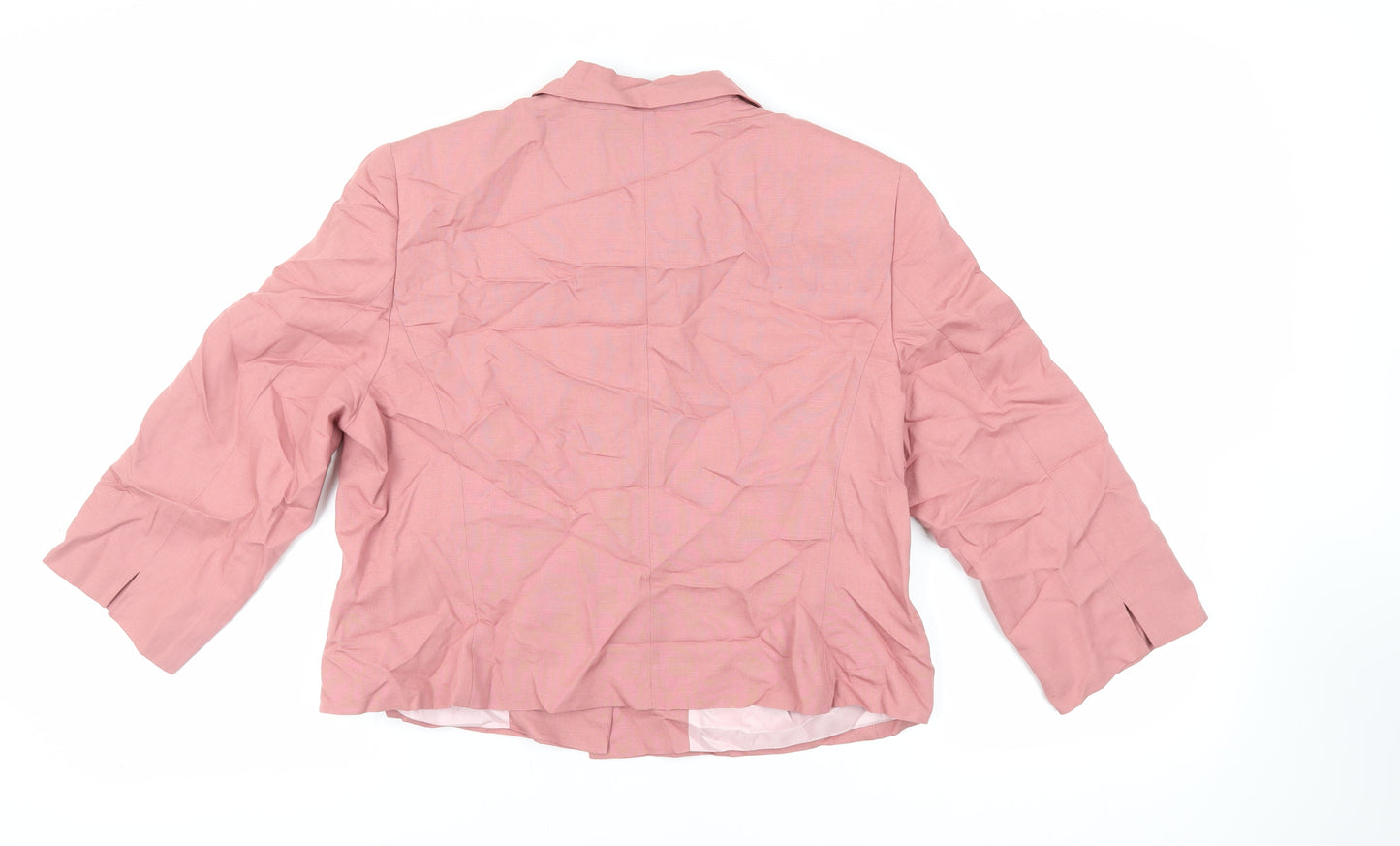 Monsoon Womens Pink Jacket Blazer Size 18 Button