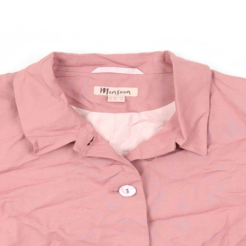 Monsoon Womens Pink Jacket Blazer Size 18 Button