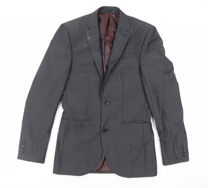 NEXT Mens Grey Wool Jacket Suit Jacket Size 34 Regular
