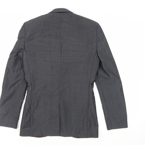 NEXT Mens Grey Wool Jacket Suit Jacket Size 34 Regular