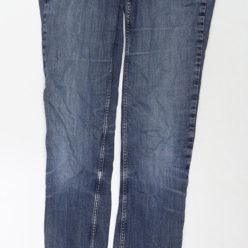 The White Company Womens Blue Cotton Skinny Jeans Size 8 L31 in Regular Zip