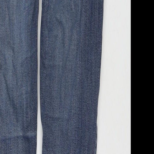 The White Company Womens Blue Cotton Skinny Jeans Size 8 L31 in Regular Zip