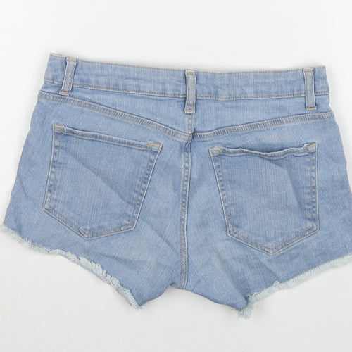 Divided by H&M Womens Blue Cotton Cut-Off Shorts Size 6 L4 in Regular Zip