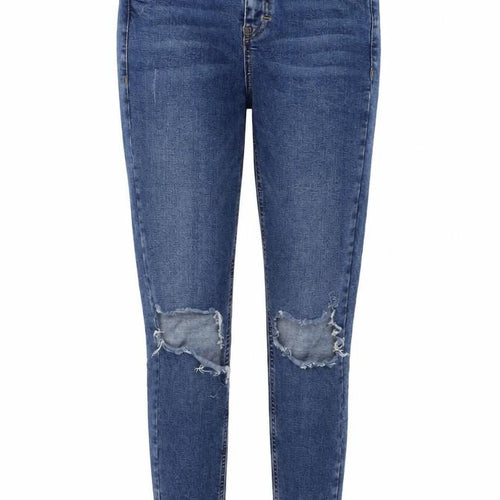 Topshop Womens Blue Cotton Skinny Jeans Size 26 in L30 in Regular Zip