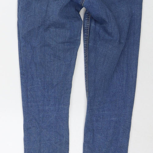 Topshop Womens Blue Cotton Skinny Jeans Size 28 in L30 in Regular Zip