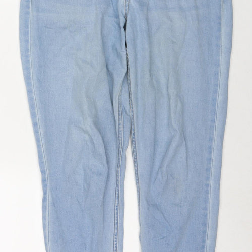 New Look Womens Blue Cotton Skinny Jeans Size 10 L28 in Regular Zip