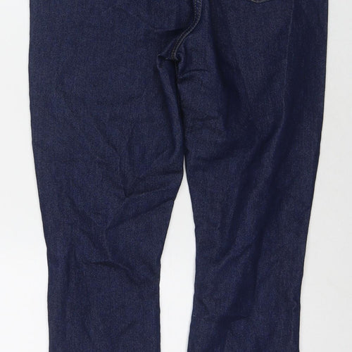 Boohoo Womens Blue Cotton Skinny Jeans Size 10 L27 in Regular Zip