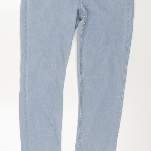 H&M Womens Blue Cotton Straight Jeans Size 30 in L29 in Slim Zip