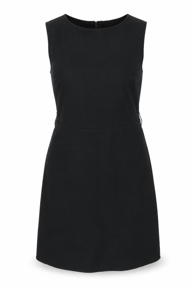 F&F Womens Black Cotton A-Line Size 12 Round Neck Zip
