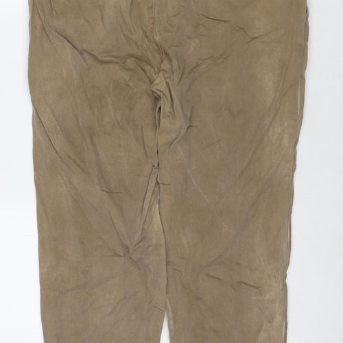 Cheap Monday Mens Brown Cotton Trousers Size 34 in L27 in Regular Zip