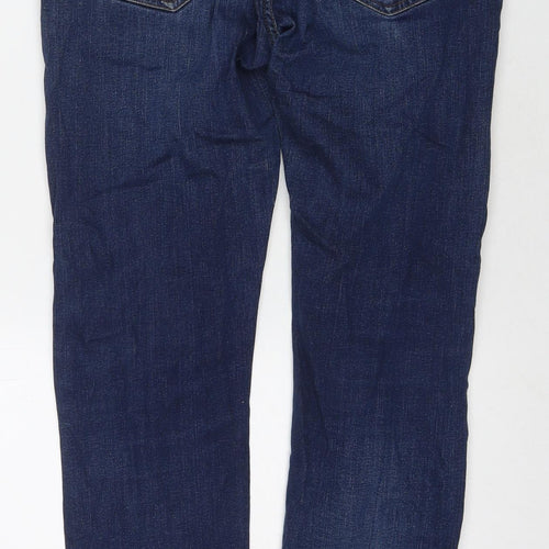 NEXT Mens Blue Cotton Straight Jeans Size 32 in L31 in Regular Zip