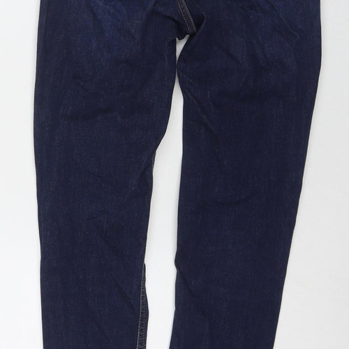 F&F Womens Blue Cotton Skinny Jeans Size 6 L27 in Regular Zip
