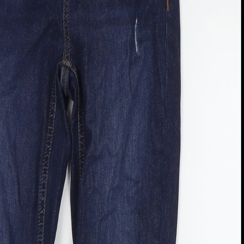 F&F Womens Blue Cotton Skinny Jeans Size 6 L27 in Regular Zip
