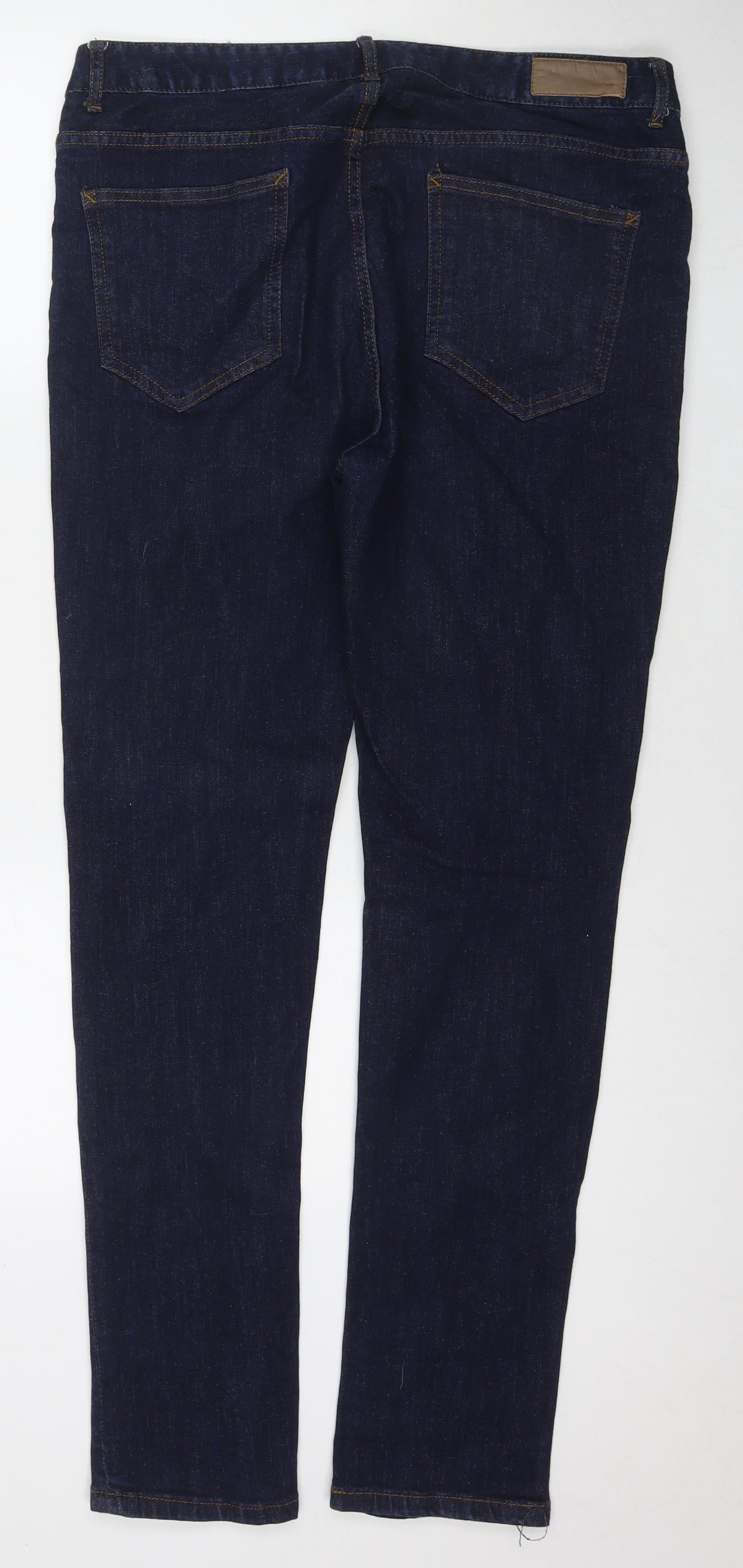Denim & Co. Mens Blue Cotton Skinny Jeans Size 34 in L32 in Regular Zip