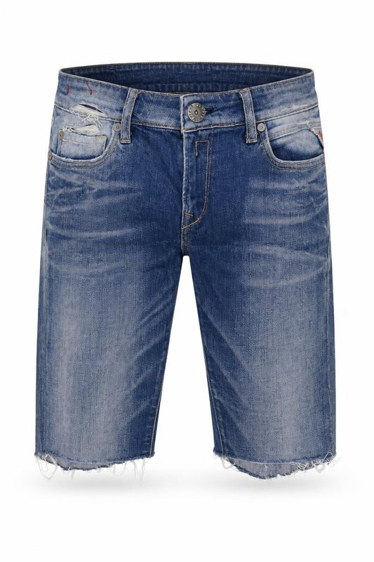 Replay Mens Blue Cotton Bermuda Shorts Size 28 in L9 in Regular Zip - Customized Shorts