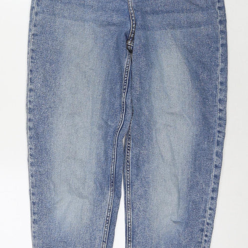Divided by H&M Womens Blue Cotton Mom Jeans Size 6 L28 in Regular Zip