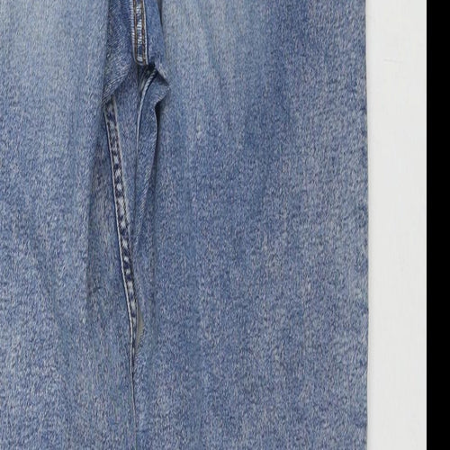 Divided by H&M Womens Blue Cotton Mom Jeans Size 6 L28 in Regular Zip