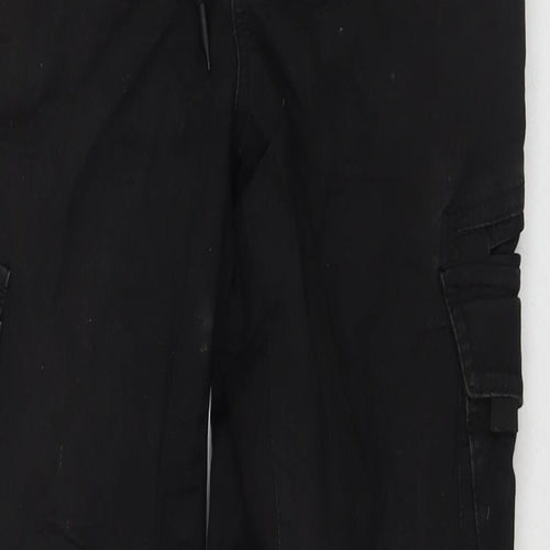 Denim & Co. Mens Black Cotton Tapered Jeans Size M L30 in Regular Zip - Cargo Style