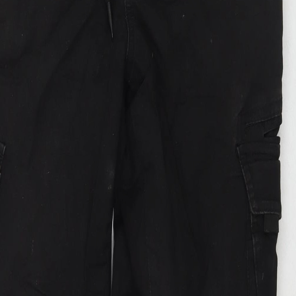 Denim & Co. Mens Black Cotton Tapered Jeans Size M L30 in Regular Zip - Cargo Style