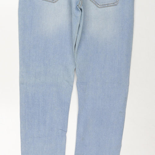 Denim & Co. Mens Blue Cotton Straight Jeans Size 32 in L32 in Regular Zip