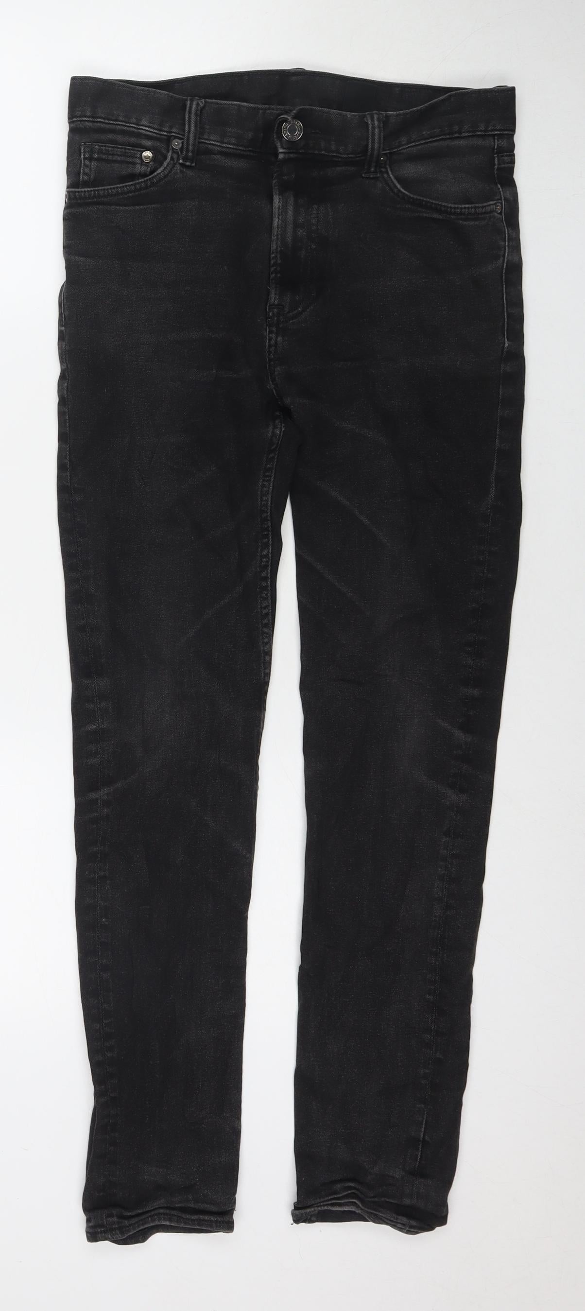 H&M Womens Black Cotton Skinny Jeans Size 29 in L28 in Regular Zip