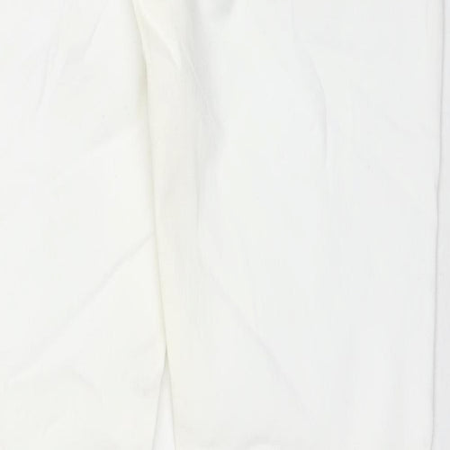NEXT Mens White Cotton Straight Jeans Size 34 in L31 in Regular Zip